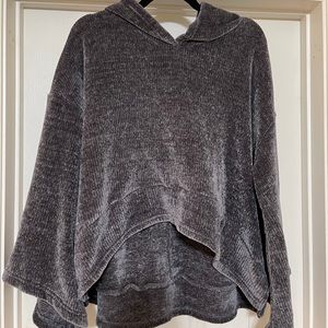 Hooded chenille sweater